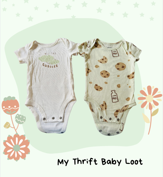 Preloved Carter set of 2 onsies (0-3 months)